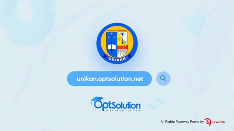 Portail officiel d'inscription unikan.optsolution.net